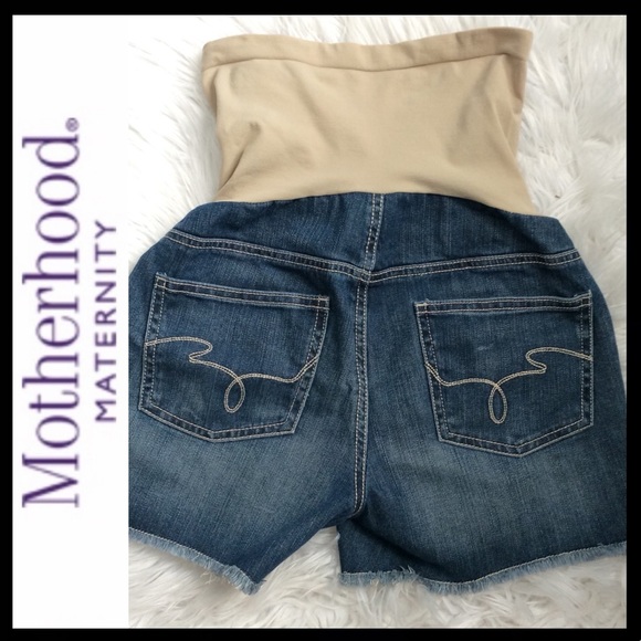 Motherhood Maternity Indigo Blue Shorts - Picture 2 of 4